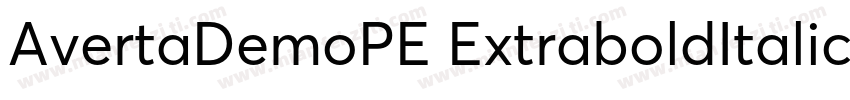 AvertaDemoPE ExtraboldItalic字体转换